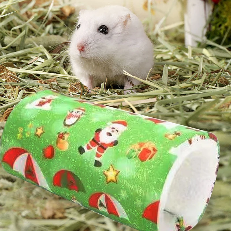 Hamaca de jaula para mascotas pequeñas, Mini nido de animales cálido de invierno, columpio colgante de Navidad para dormir, túnel para hámster, ardilla, conejillo de indias - imagen 2