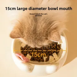 Cuenco cerámico inclinado para gatos y perros – Plato elevado antibacterias
