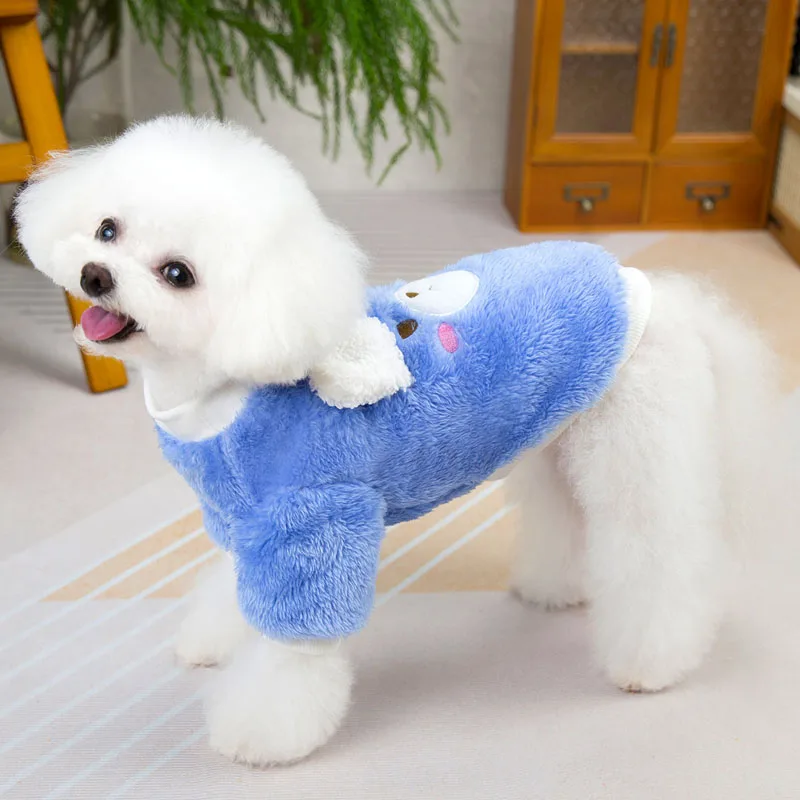 Sudaderas con capucha de felpa, jerseys cálidos de invierno, ropa con anillo en D para perros pequeños y medianos, sudadera para cachorros tipo perro salchicha, disfraz XL - imagen 4