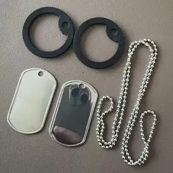 Etiquetas para perro en acero inoxidable con borde rizado de identidad