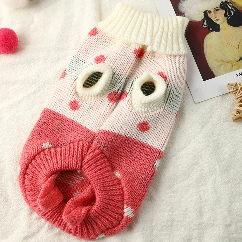 Suéter para cachorros y gatos, ropa cálida de invierno para perros pequeños y medianos, abrigo para Chihuahua, perro salchicha, Bulldog Francés, Yorkie, caniche, traje para mascotas - imagen 5