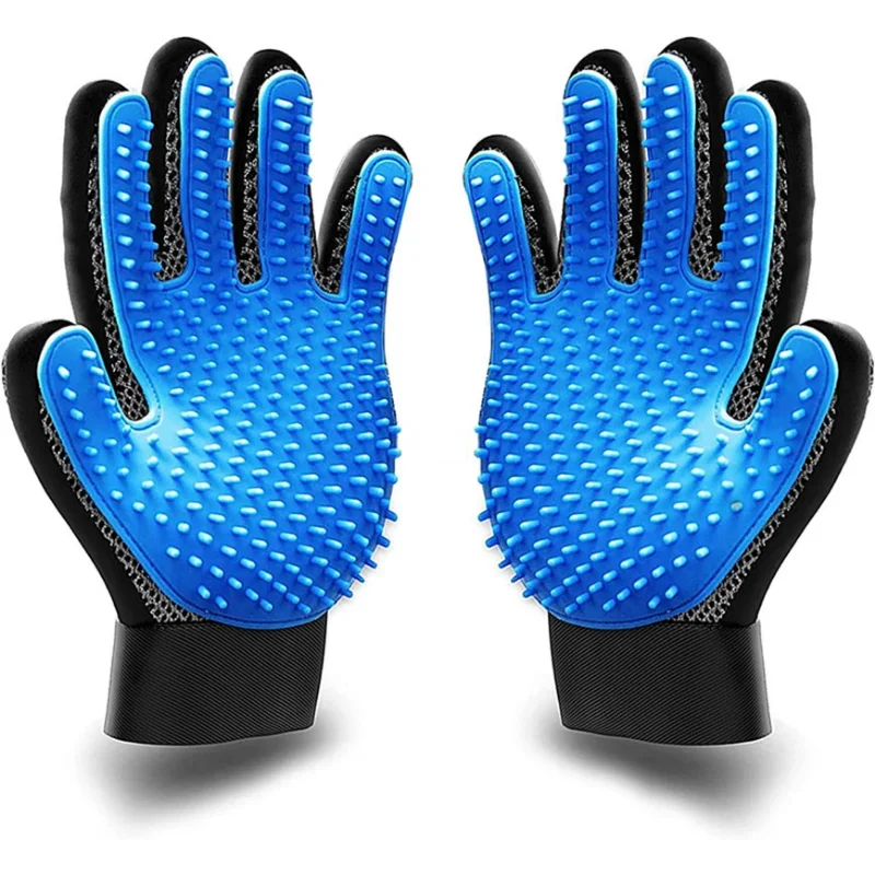 Kit De aseo para mascotas, para perro, gato, piel de conejo, cepillo De aseo de 2 caras, guante De limpieza De baño, desempañamiento De pelo De mascota