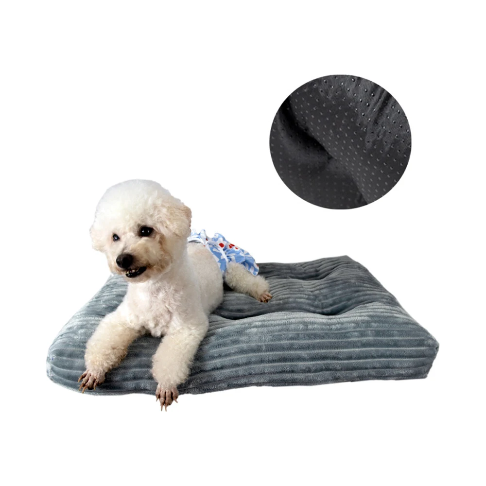 Alfombrilla de felpa corta para cama de perro, cojín extraíble y lavable para masaje de mascotas, suave, grueso, calmante, para cachorros, gatos y perros pequeños, medianos y grandes - imagen 5