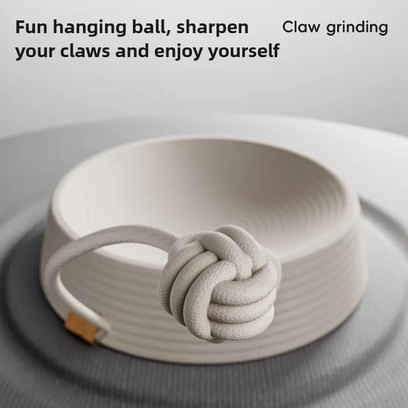 Bola de cama para gatos, nido para mascotas transpirable tejido hecho a mano, tablero rascador extraíble para todas las estaciones, accesorios para el hogar, suministros de muebles para mascotas - imagen 4