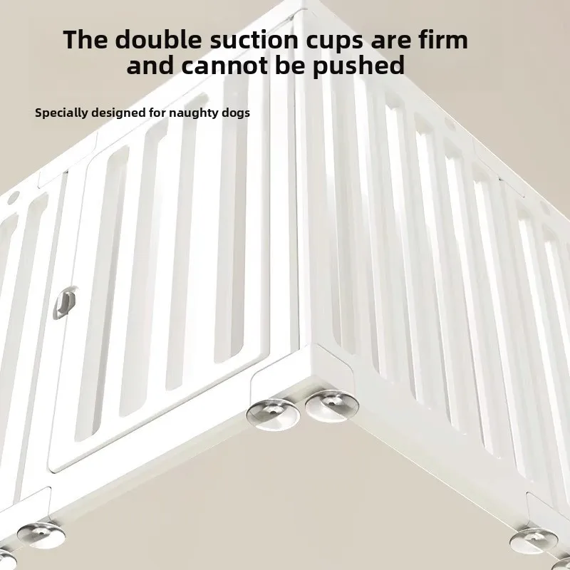 Caja para perros para interiores y exteriores, barandilla Modular de plástico para mascotas con jaula superior, productos para el hogar, accesorios de ventilación, vallas para perros - imagen 4