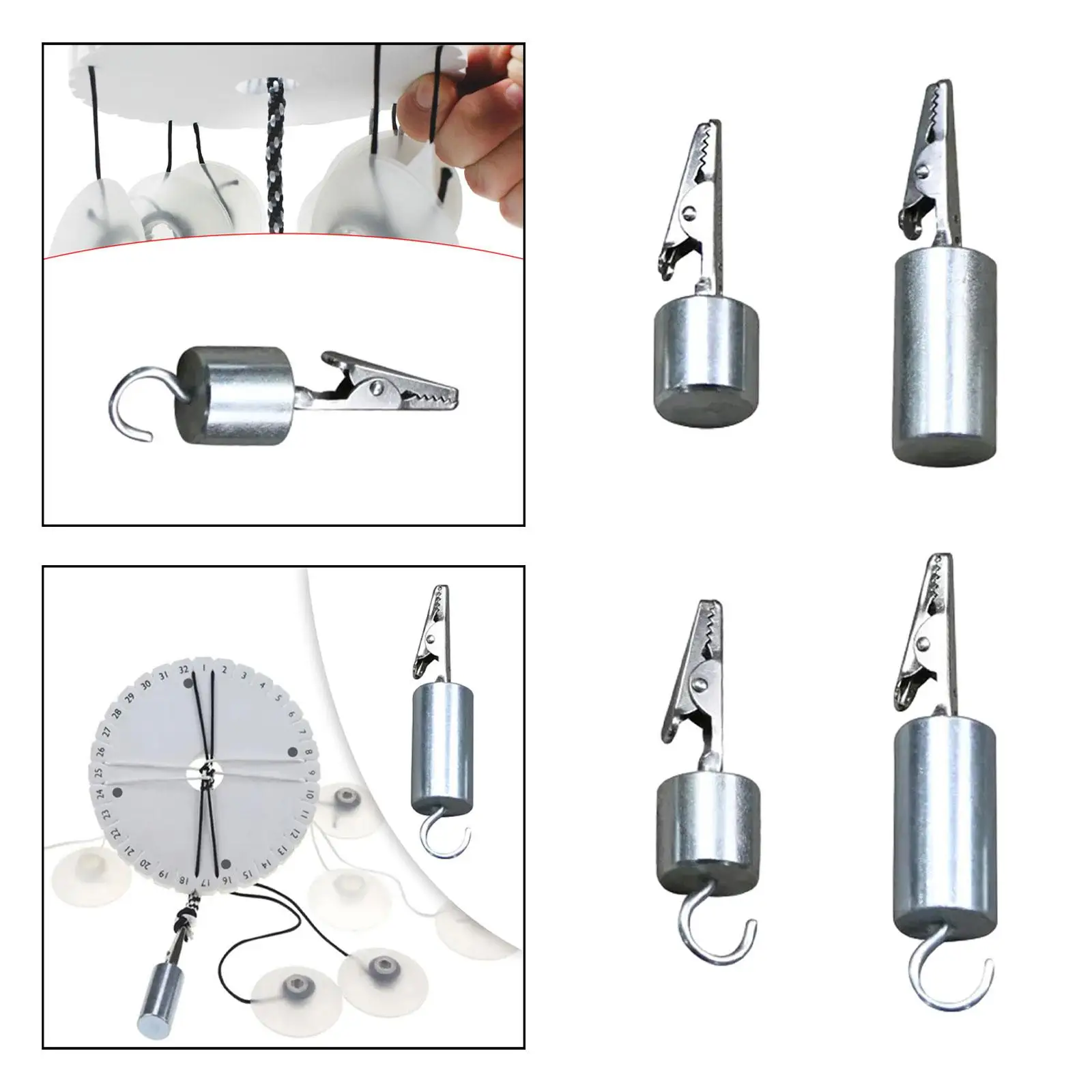 Clip de extremo de hilo, herramienta de soporte de hilo, pinza de cocodrilo para tejer, accesorios de bricolaje, cable de cuerda, manualidades, disco de alambre de punto - imagen 4