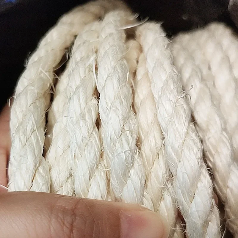 Cuerda de Sisal Natural para árbol de gato, poste rascador para gatos, cuerda de repuesto de Sisal para proteger el sofá, rascador de gatos, juguete para gatos - imagen 5