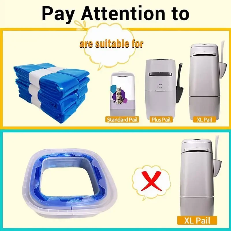 2/6 Uds. Recambios de arena para gatos, bolsa, revestimientos, cartucho de genio, bolsas de basura universales, recarga de eliminación, bolsa de frutos secos para gatos, limpieza - imagen 4