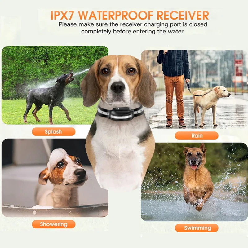 Collar de entrenamiento para perros con 9 sonidos diferentes, eléctrico, antiladridos, 1000 HZ, Universal, resistente al agua, recargable, 433 M - imagen 5