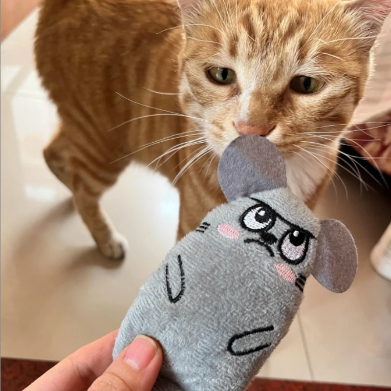 Juguetes masticables de felpa con hierba gatera para gatos, muñeca resistente a mordeduras en forma de dibujos animados con menta para moler los dientes y jugar interactivos - imagen 2