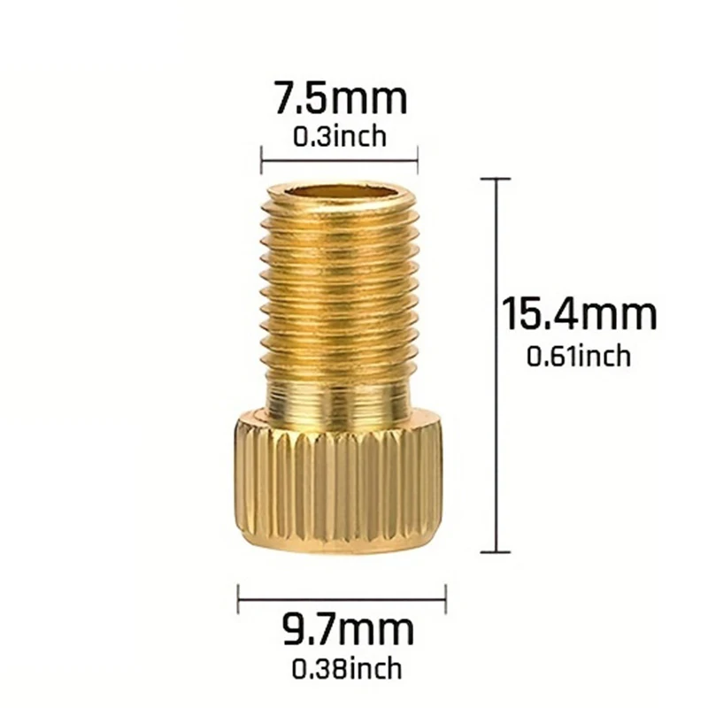 Adaptador de válvula F/V a A/V, convertidor de valor para bicicleta Presta a Schrader, adaptador de válvula francesa para neumático de bicicleta, accesorios para bicicleta, 2/5/10 Uds. - imagen 2