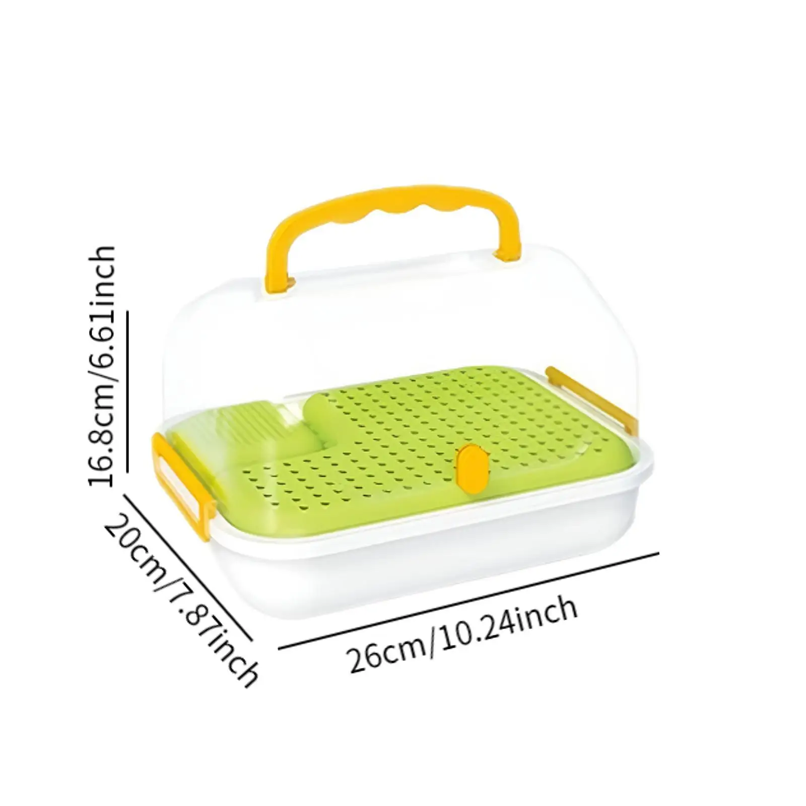 Turtle Tank Aquarium Pets Accessory with Lid Tortoises Case Reptile Carrier Box for Beetles Hermit Crabs Silkworms Crabs Snail