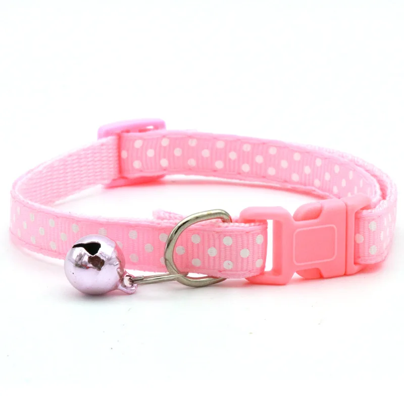 Collar ajustable para perro y gato, accesorio de poliéster con campana y hebilla para perros pequeños - imagen 4