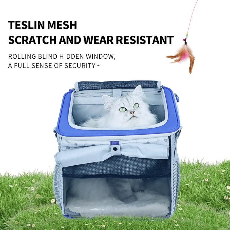 Cesta para bicicleta para perros, cesta para perros para mascotas pequeñas y medianas con malla transpirable, cesta para bicicleta extraíble, cesta para bicicleta con manillar delantero - imagen 4