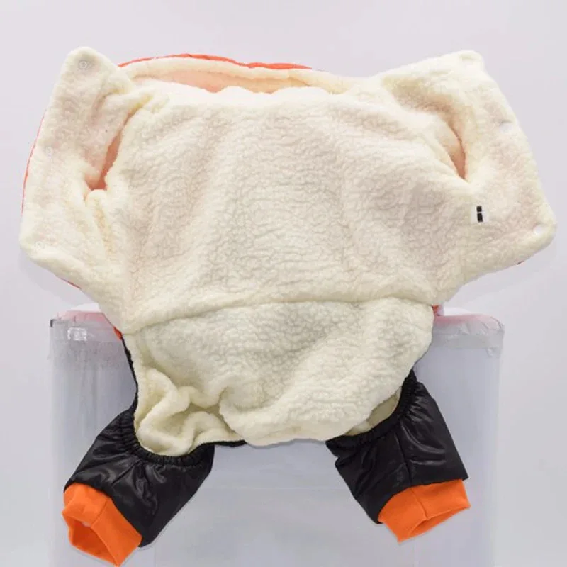 Mono térmico con forro polar para perros, ropa de invierno con capucha para perros, abrigo impermeable para perros pequeños, Yorkie, Chihuahua, trajes para clima frío - imagen 5