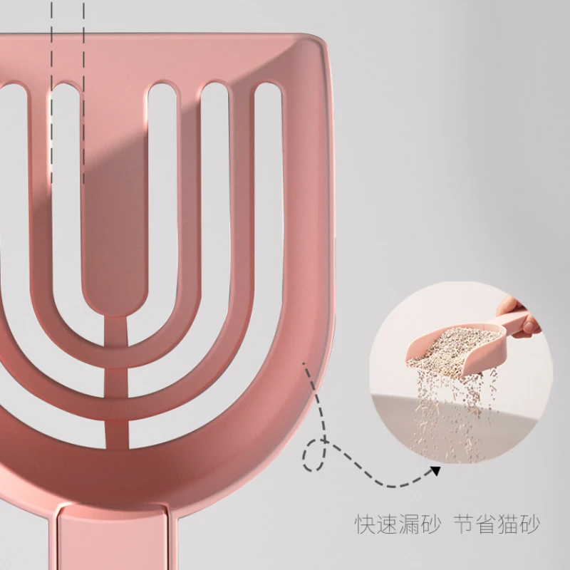 Pala de arena para gatos con orificio pequeño, suministros grandes para mascotas, cucharas de arena para gatos colgantes engrosadas - imagen 5