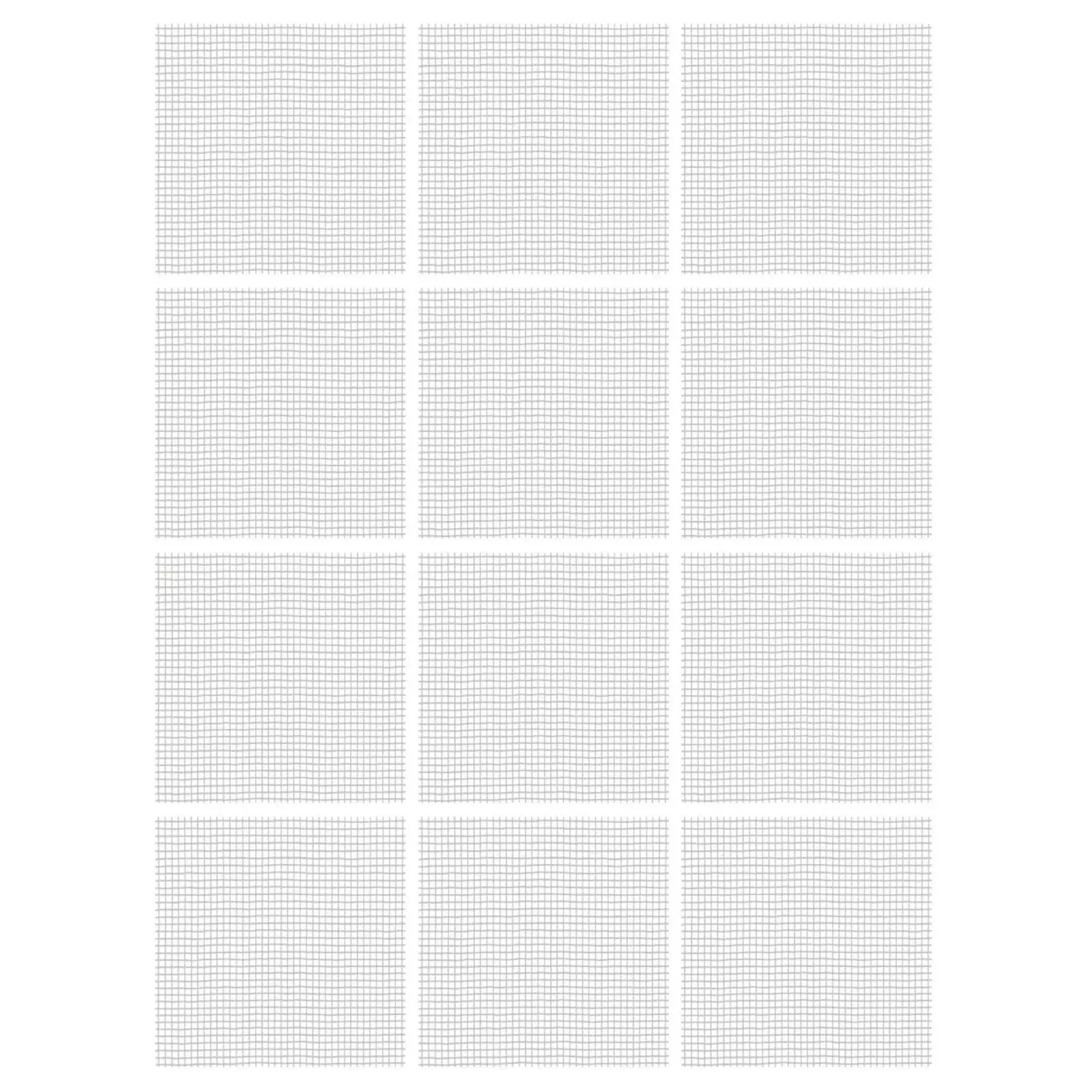 Rejilla de mosaico de malla de 12 piezas, hoja de respaldo de malla impermeable, rejilla de instalación de azulejos de hoja de malla de fibra de vidrio,