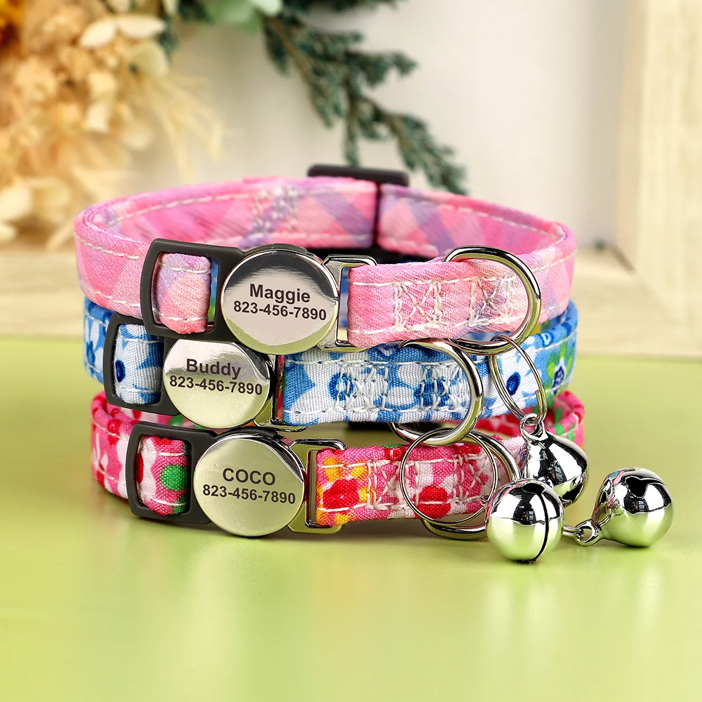 Collar Personalizado Gato Perro Bell Tag ID - vista principal