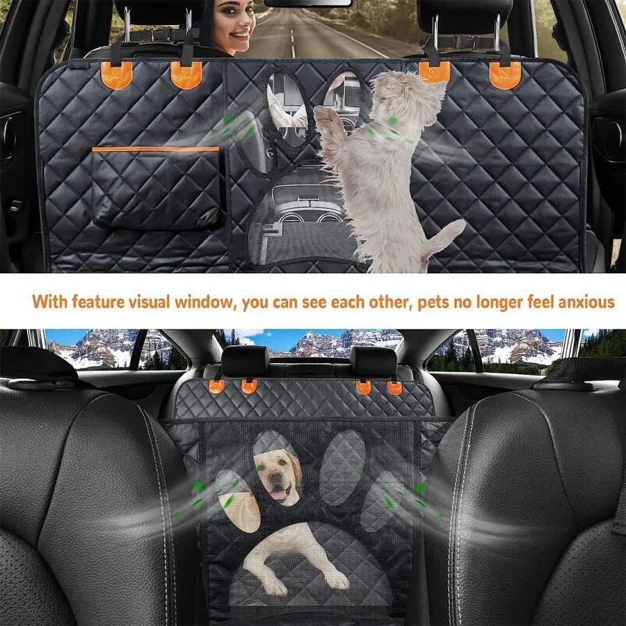 Funda hamaca trasera impermeable para perro con ventana de malla - imagen 5