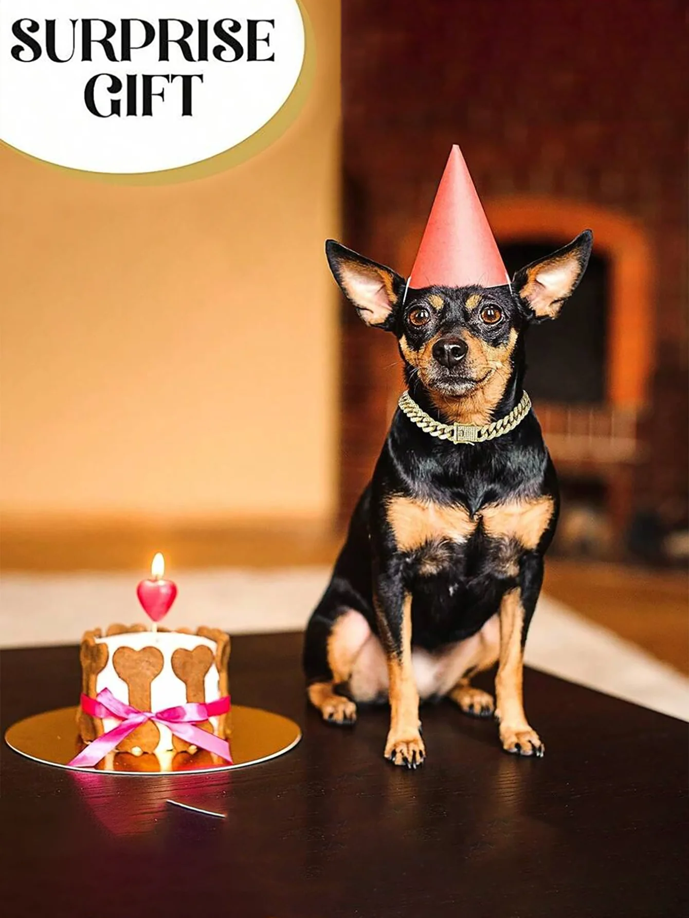 Collar de perro con tachuelas de diamantes con cadena de metal y diseño de hebilla de seguridad, collar de perro estilo punk personalizado, hip-hop - imagen 4