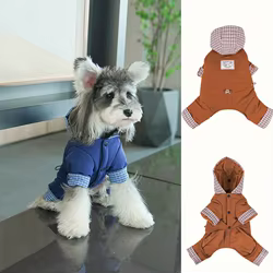 Sudadera con capucha Extra cálida para perros, chaqueta para perros pequeños, abrigos con capucha para cachorros, Abrigo acolchado para perros con anillo de correa, ropa a prueba de viento para perros