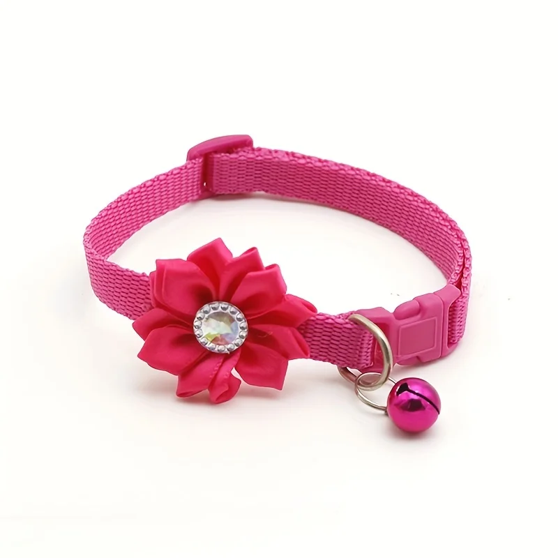 Collar de flores ajustable para perros y gatos pequeños, medianos y grandes, accesorio elegante y cómodo para mascotas, 8 piezas - imagen 4