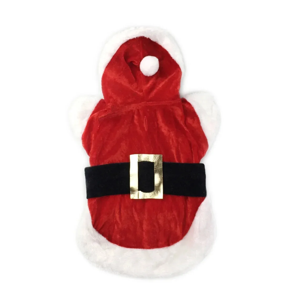Ropa de Navidad para perros, disfraz de Papá Noel para perros, abrigo de invierno para cachorros y gatos, chaqueta, traje para perros con gorra, ropa cálida para perros y gatos - imagen 2