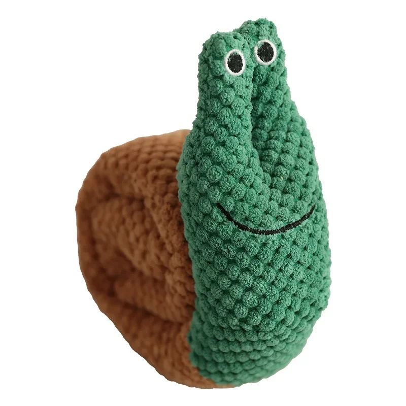 Vocalizaciones para perros, juguetes de peluche para mascotas, dibujos animados de caracol, entrenamiento, juego, olfatear, rechinar los dientes, suministros para mascotas, juguetes interactivos para fugas - imagen 5