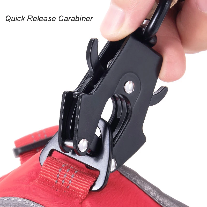 Correa elástica táctica resistente para perros, correa para perros sin tirones, correas reflectantes que absorben los golpes para mascotas con cinturón de seguridad de coche para perros grandes - imagen 3