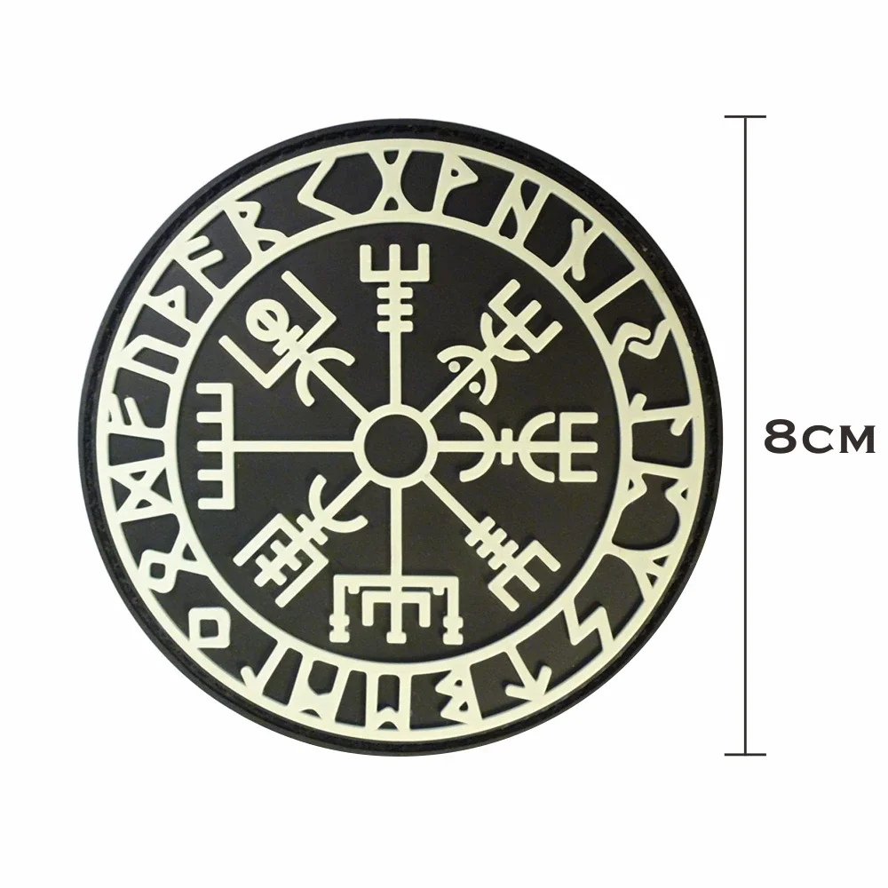 Parche de PVC con símbolo vikingo para brazalete, aplique de insignia, adorno, parches tácticos militares con gancho y bucle - imagen 4