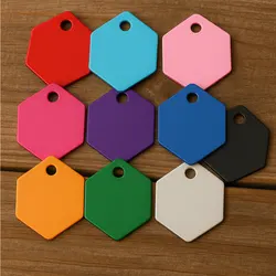 Etiqueta de identificación para perros en aluminio con colgante