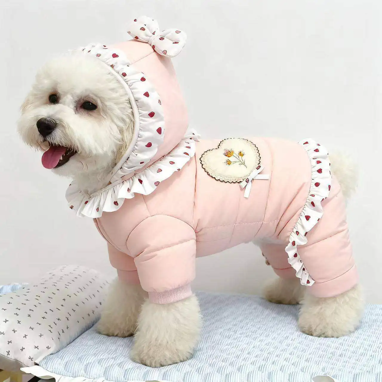 Abrigo de algodón para perros pequeños Bichón Frisé y Caniche - imagen 4