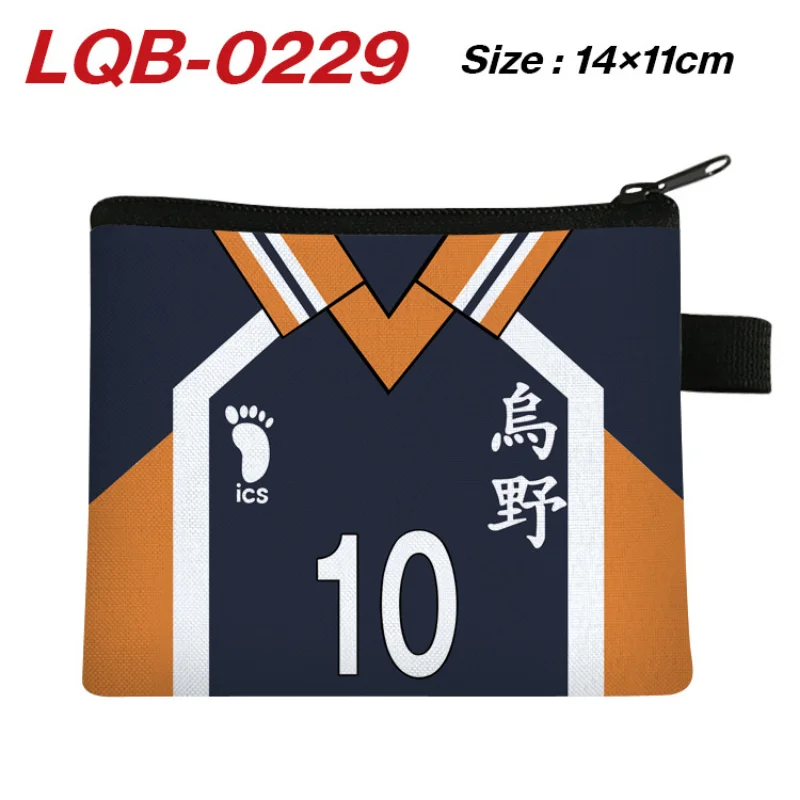 Detalle del diseño de Haikyuu!! en el monedero