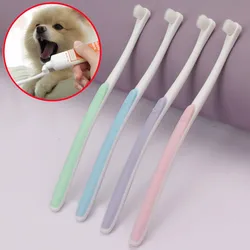 Cepillo dental triple para gatos – Cerdas suaves y mango ergonómico