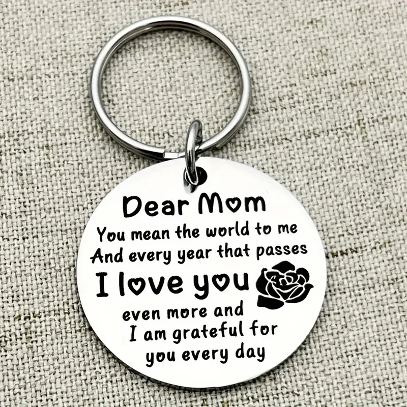 Llavero 'Dear Mom I Love You' de acero inoxidable: regalo perfecto para el día de la madre, cumpleaños, Navidad, Acción de Gracias - imagen 5