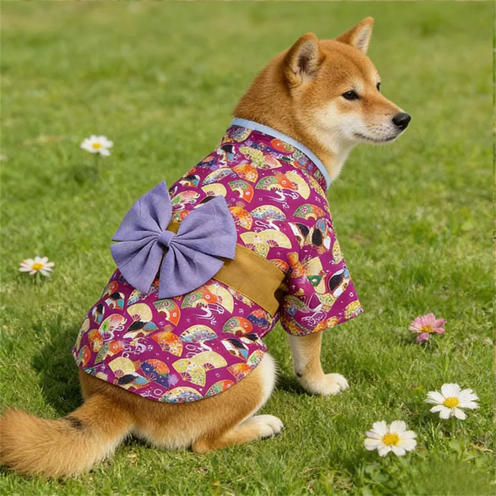Kimono japonés para mascotas: ropa de perros pequeños y gatos - imagen 5