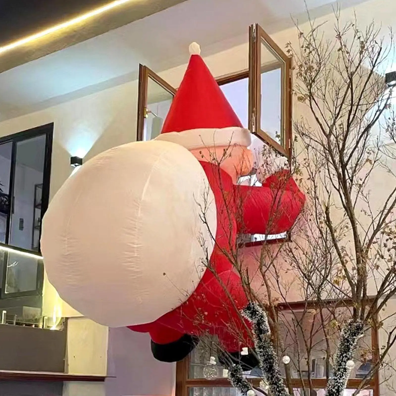 6.56 Ft Christmas Inflatable Hanging Santa Outdoor Decoration Climbing Santa 6.56 Ft Christmas Inflatable Hanging Santa Outdoor Decoration Climbing Santa