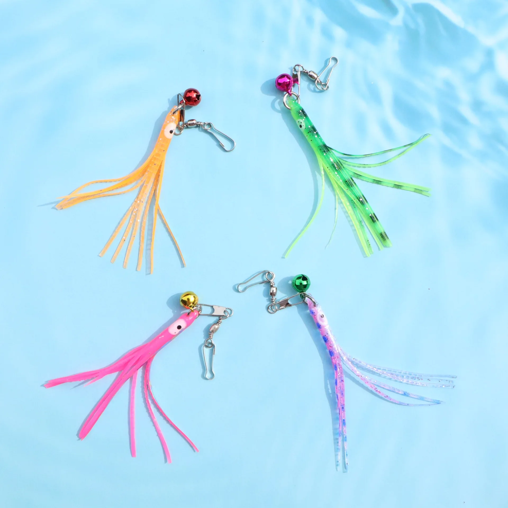 Cabezal de repuesto de pulpo de silicona para peces pequeños simulados, suministros de juguetes para mascotas