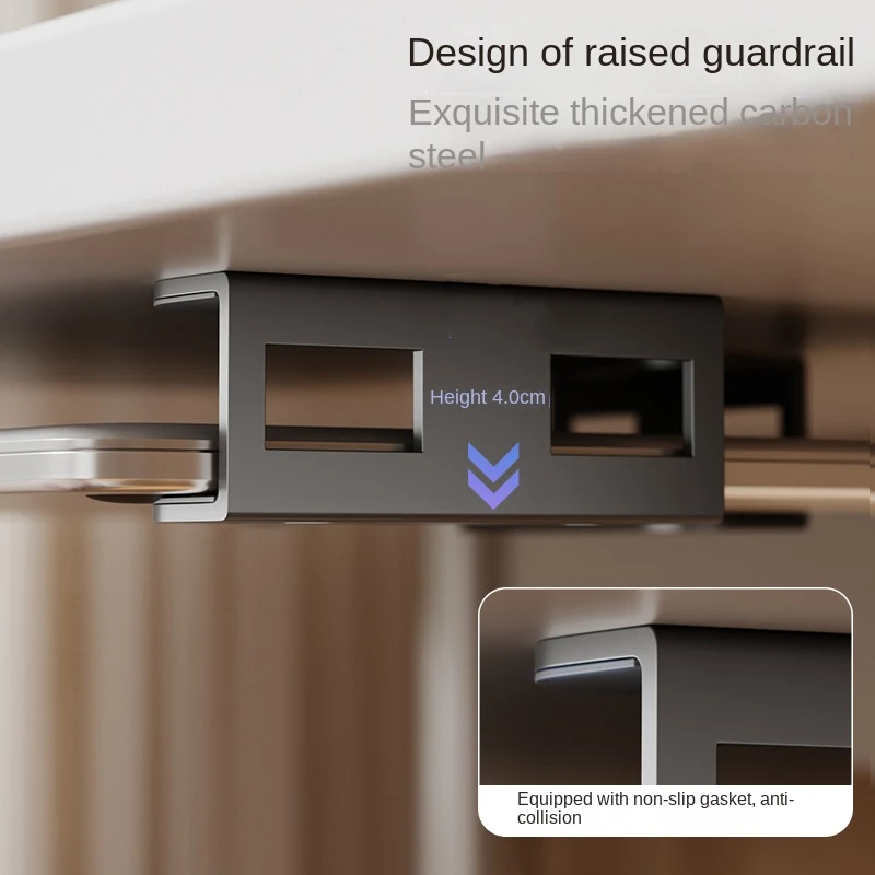 Nuevo soporte para ordenador portátil debajo de la Mesa, soporte de almacenamiento portátil para portátil, organizador de escritorio para el hogar y la Oficina, fácil de instalar - imagen 4