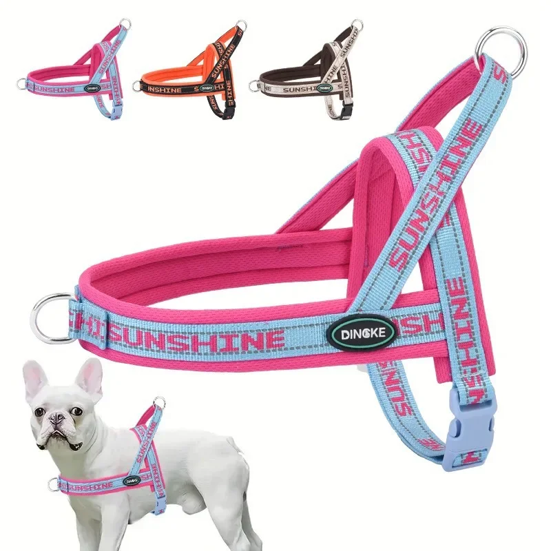 Arnés para perros estilo chaleco, tracción para caminar al aire libre, Material de poliéster, cómoda correa para el pecho para gatos, perros, suministros para mascotas - imagen 4
