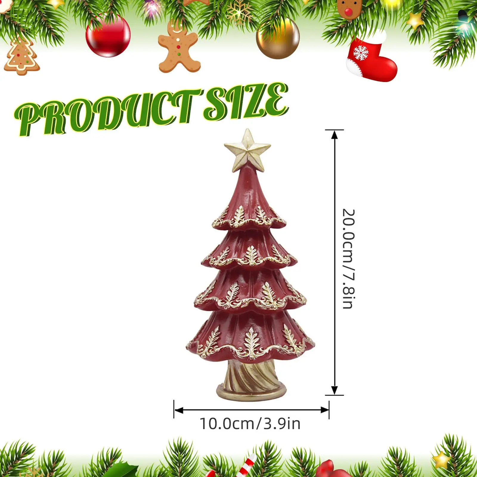 Mini Christmas Tree Ornament Resin Figurine Home Office Decor for Holiday Celebration Decoration Mini Christmas Tree Ornament Resin Figurine Home Office Decor for Holiday Celebration Decoration