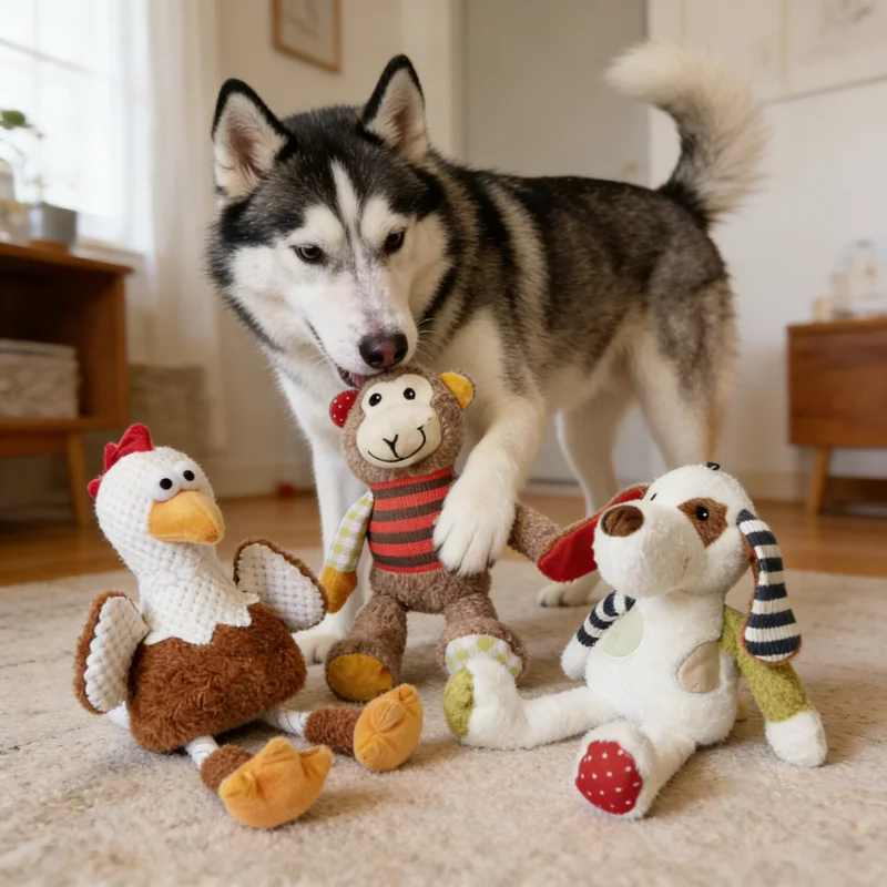 Peluche con cuerda para limpiar dientes de perro mini - imagen 2