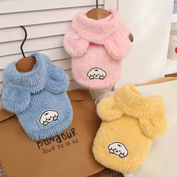 Chaleco de piel de visón falsa con capucha para perros: chaqueta sin mangas de felpa de invierno para razas pequeñas - Teddy, Bichon, Corgi y Bulldog Francés