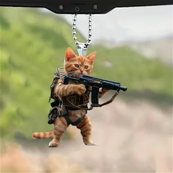 Llavero acrílico gato para espejo de coche – Accesorio coche y bolso