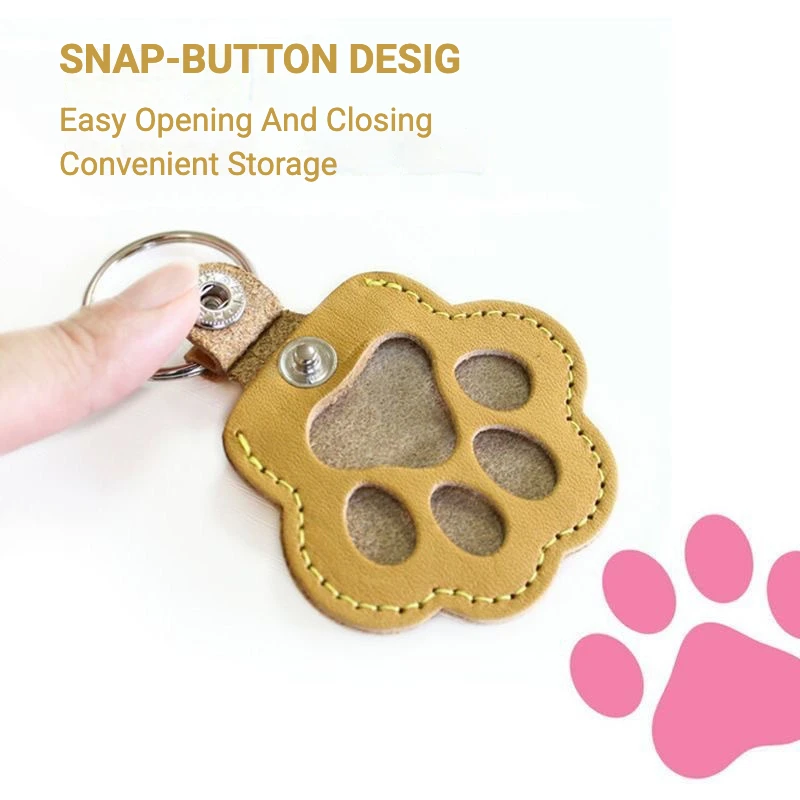 Llavero de cuero con pelo – Recuerdo personalizado para gato y perro - imagen 5
