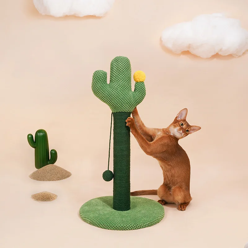 Rascador para gatos Cactus de 25 "de altura, protege tus muebles con postes y almohadillas para rascar de Sisal Natural, para Gatitos y gatos adultos - imagen 5