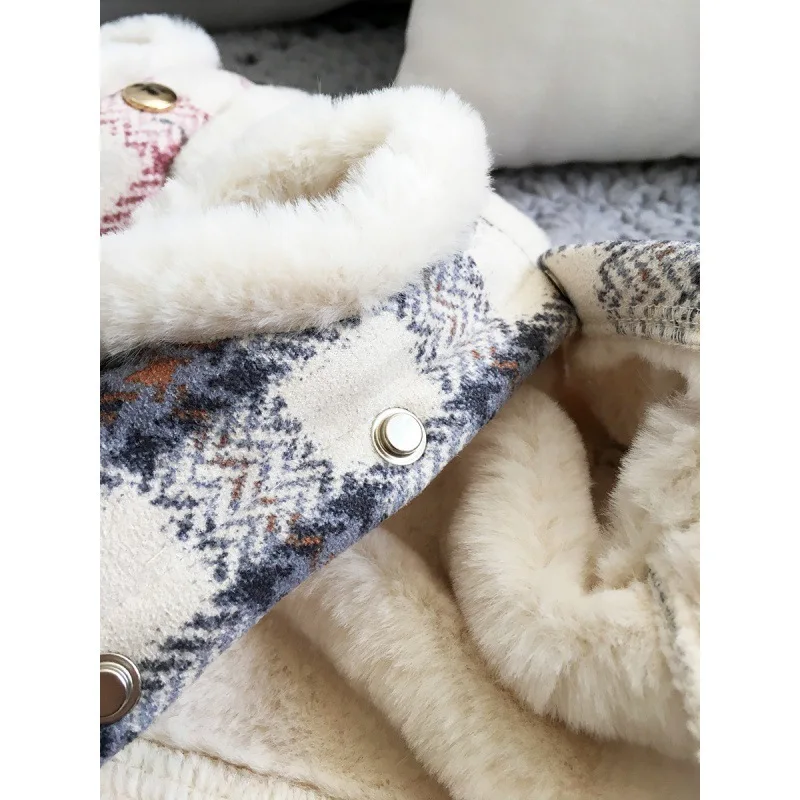 Ropa de terciopelo de tracción para perros, ropa de invierno para mascotas, cachorro de peluche, perro pequeño, Bigbear, ropa para gatos de Pomerania, productos para mascotas de otoño e invierno - imagen 4