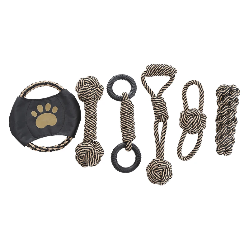 Juguete para perros de cuerda de algodón, adecuado para razas de perros pequeños y medianos, interactivo, molido y entrenamiento. - imagen 5
