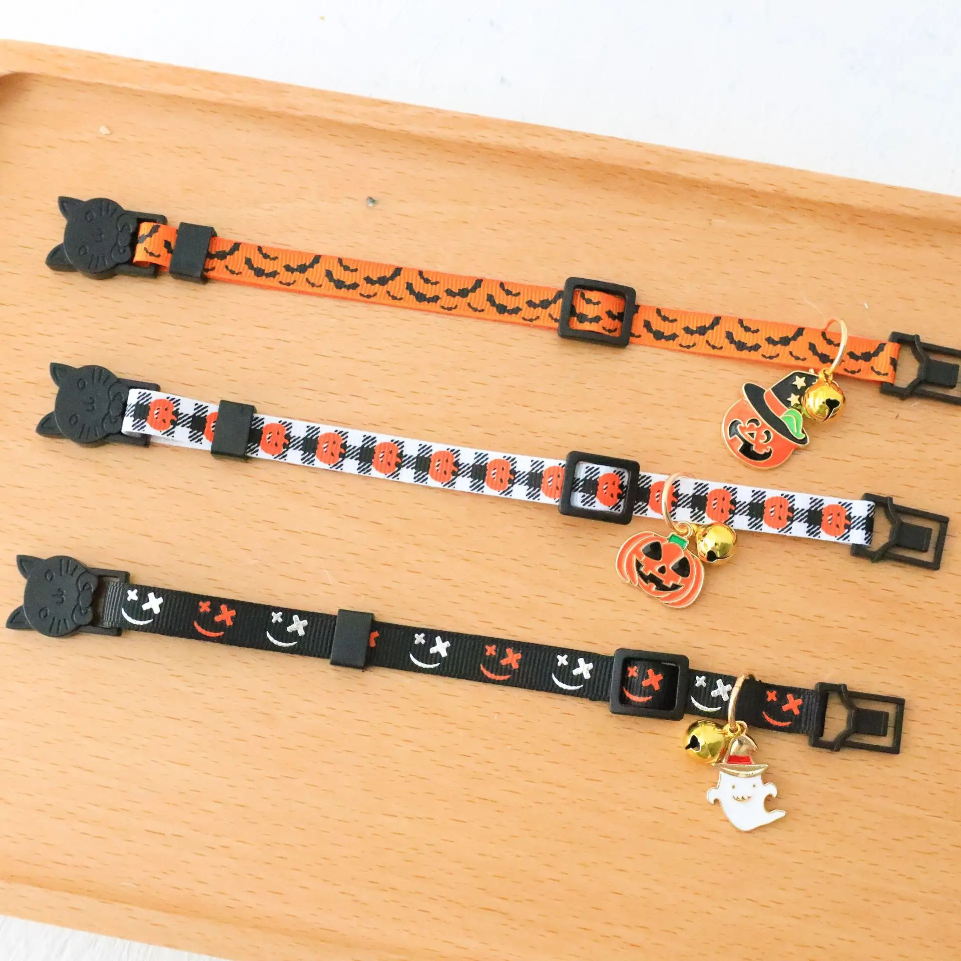 Collares de Halloween para mascotas, Collar con campanas para perros pequeños, gatos, ChIhuahua, YoKie, Corgi, Belleza - imagen 4