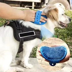 Guante de baño con cepillo de goma para perros y gatos